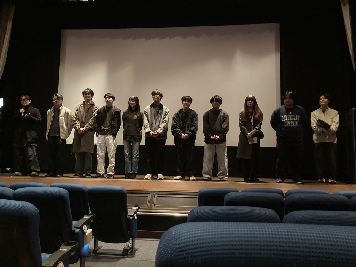 本日は大阪ビジュアルアーツアカデミーの卒業制作上映会で　#塚口サンサン劇場   

様々なタイプの9作品を観せていただきました。
ありがとうございます^_^

卒業後も映像の世界で頑張って下さい。