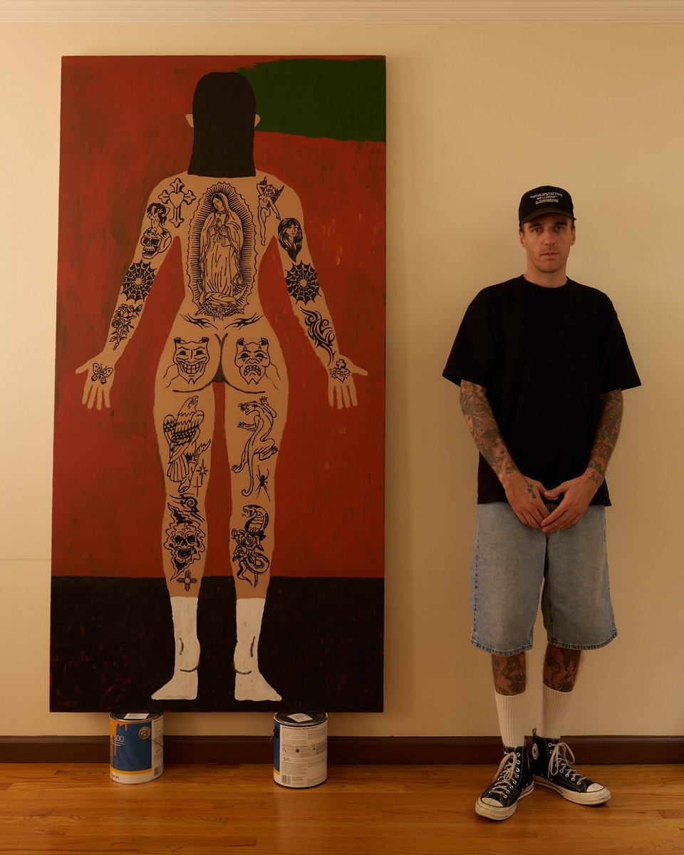 __colby's tweet photo. 84 x 42 inches on canvas #contemporaryart #contemporarypainting #tattoo https://t.co/59BCOYL5cB