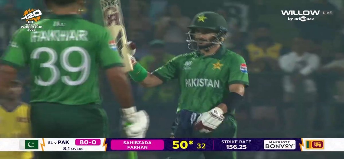 CONSISTANT SAHIBZADA FARHAN

Another fifty for him. The one that single handedly holding the effort for Pakistan.