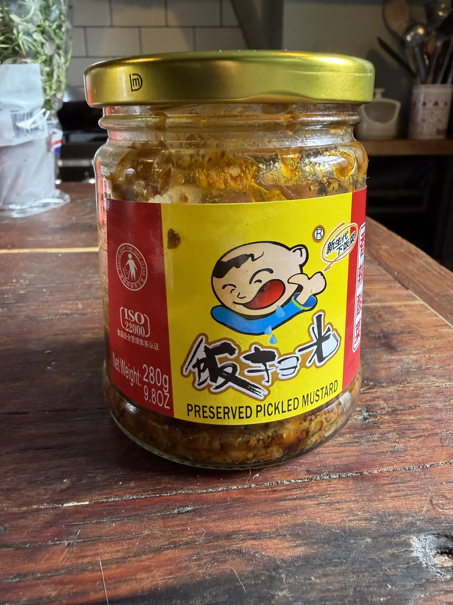 This is an absolutely spectacular condiment. Maybe even better on rice than chilli crisp. If you see it, buy it.