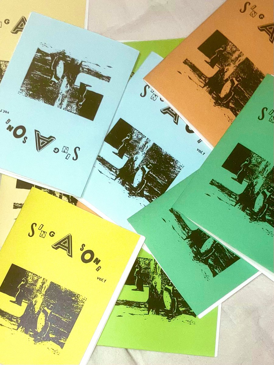 明日に向けてZINE作りました！ 喫茶店でライブつーことでお互い