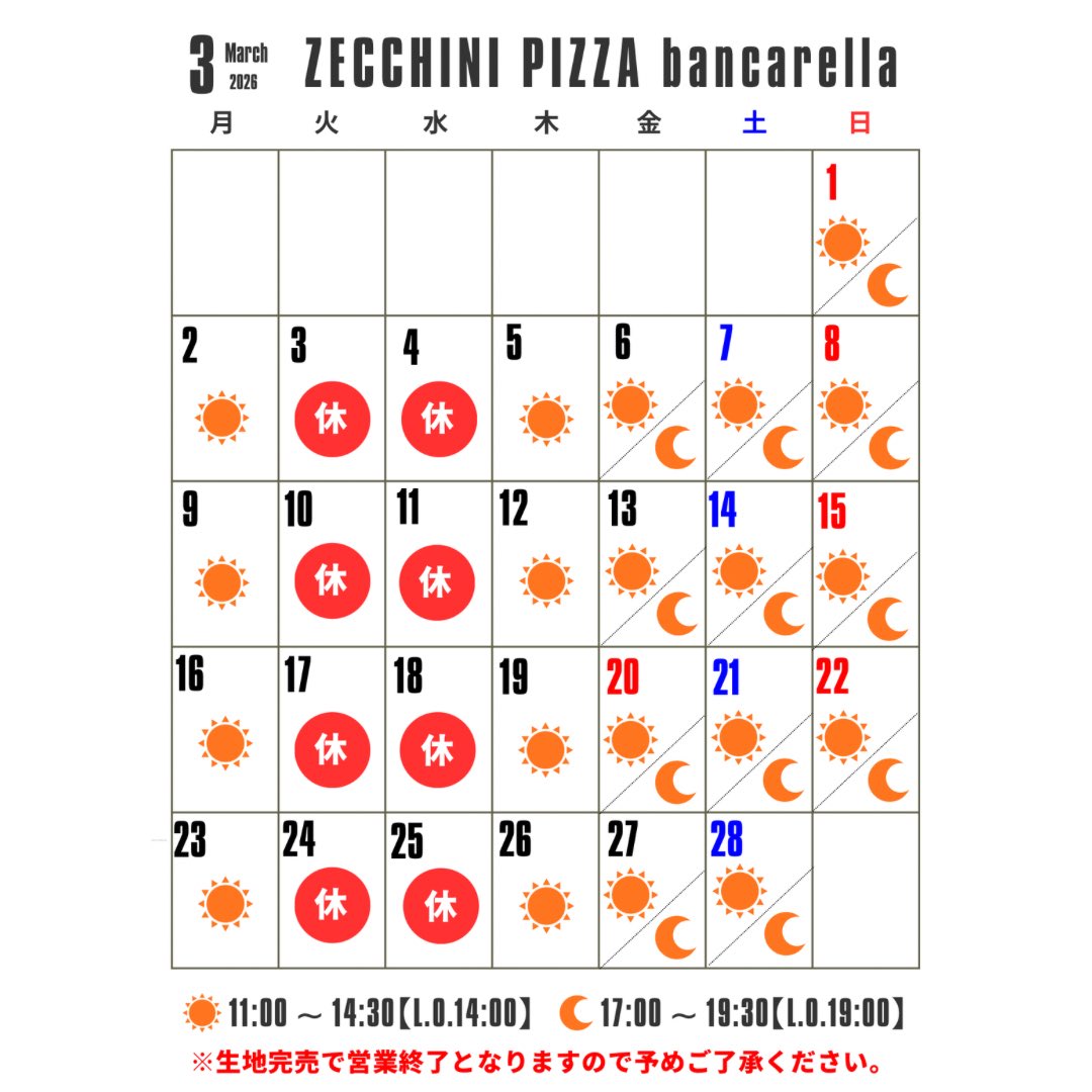 ZECCHINI PIZZA bancarella tweet media