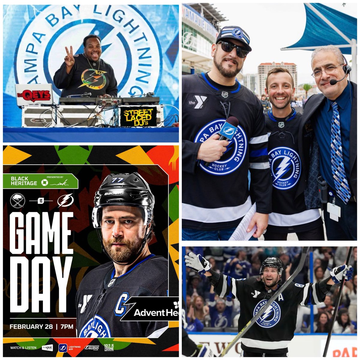 Rise &amp; Grind, #BoltsNation⚡️
It’s #GameDay!
Our @tblightning are back home after a tough loss in Carolina, ending their 6-game win streak, however we are ready to start a NEW streak this evening as we celebrate #BlackHeritageNight!
We’re back in the good ol’ barn at