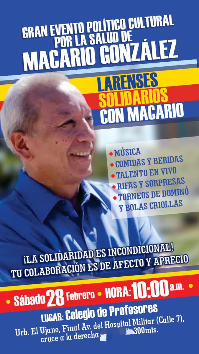JDOrellanavp's tweet photo. #28Feb Hoy acompaño a @macariogonzalez, primero por ser un Hno de @VoluntadPopular, segundo porque es un democrata a carta cabal y por último un agradecimiento familiar.
Salud y Larga vida Hermano https://t.co/viVHDezpT8