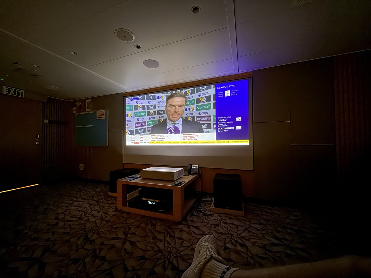 Cinema room at work for the game today (tonight for me 😫)… gotta try stay awake!