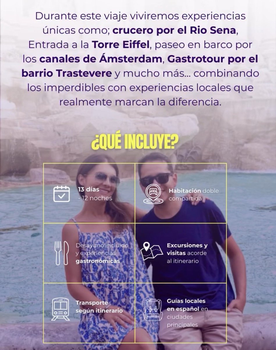 ¿Quien está listo para un viajecito a Europa?

En plena primavera y combinando lo tradicional con los secretos mejor guardados.

Si te interesa escríbenos aquí👇

wa.link/djqxld