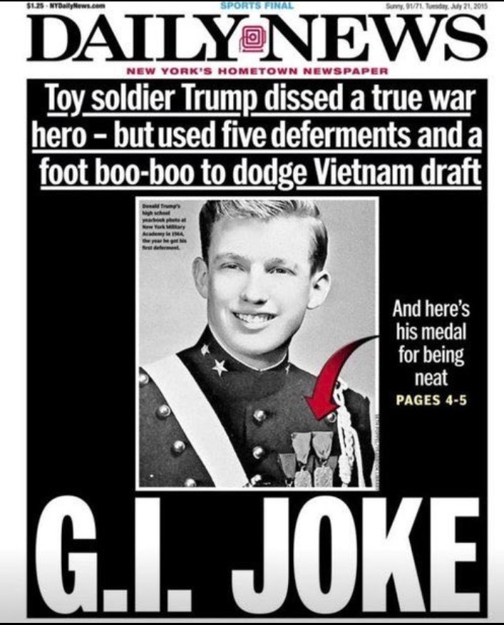 <a href="/TheView/">The View</a> <a href="/grok/">Grok</a> is there reporting that Trump said courageous American heroes may be lost &amp; we may have casualties, but that is what happens in war? How many deferments did Trump receive during the Vietnam War? #IranMassacre #War #BoneSpurs #WagTheDog 🚩