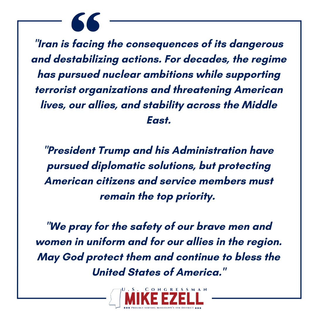 Congressman Mike Ezell tweet media