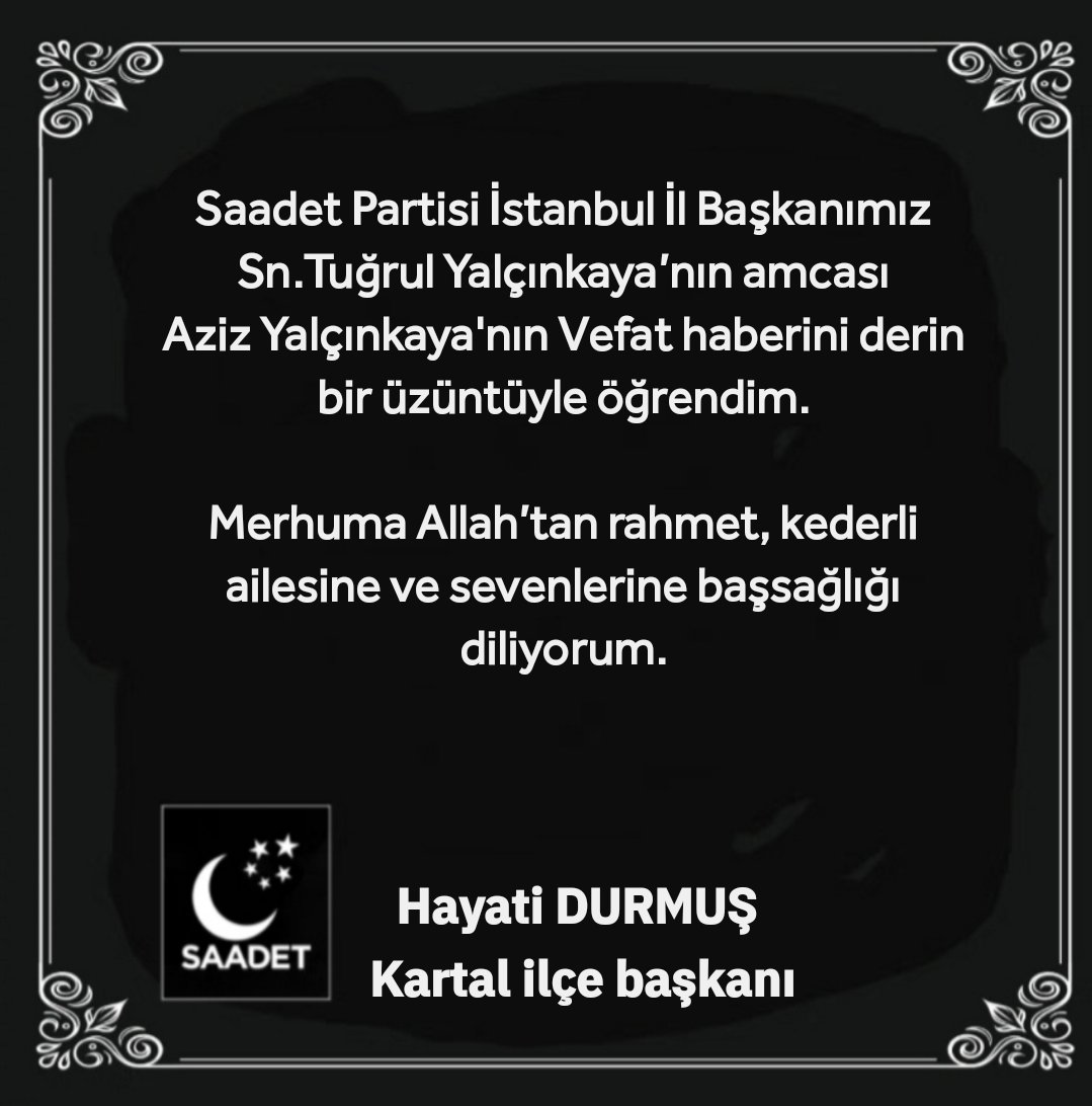 Allah rahmet eylesin mekanı cennet olsun inşallah.