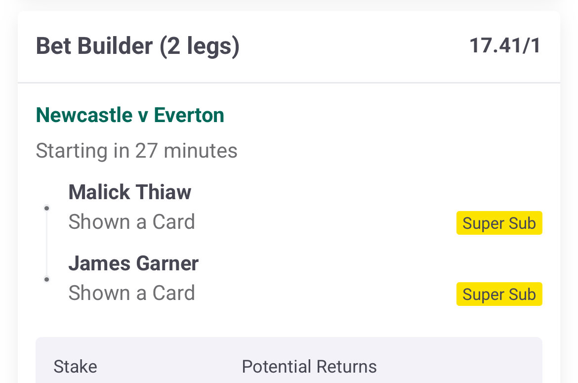 Yellowcardtips's tweet photo. 🚨🔥 FIRST LEG INNNN 🔥🚨

Acca off to a flyer 😮‍💨📈
What a shout that was 👏

➡️ 17/1 NEWCASTLE &amp; EVERTON DOUBLE 💥💥

#bettingtwitter #gamblingtwitter #footballtwitter
#ukbetting #ukpunters
#newcastle #nufc #everton #efc
#premierleague #epl
#acca #winner #ValueBets https://t.co/hKp6ZzxVl2