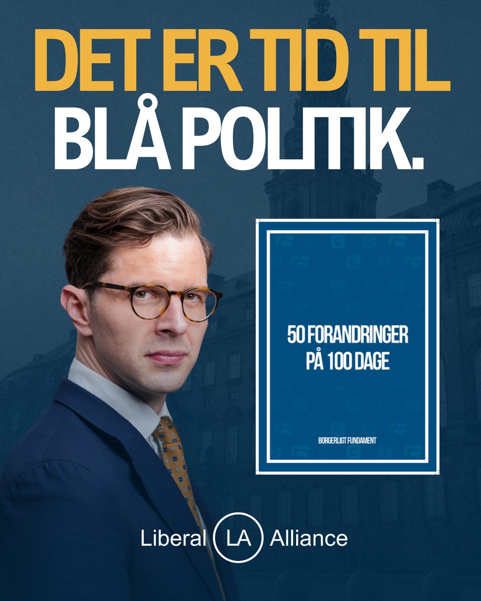 "50 forandringer på 100 dage" lyder mindre som et politisk program fra en politiker med indsigt i statsapparatet og mere som titlen på en selvhjælpsbog fra en mandeguru. #dkpol #FV26