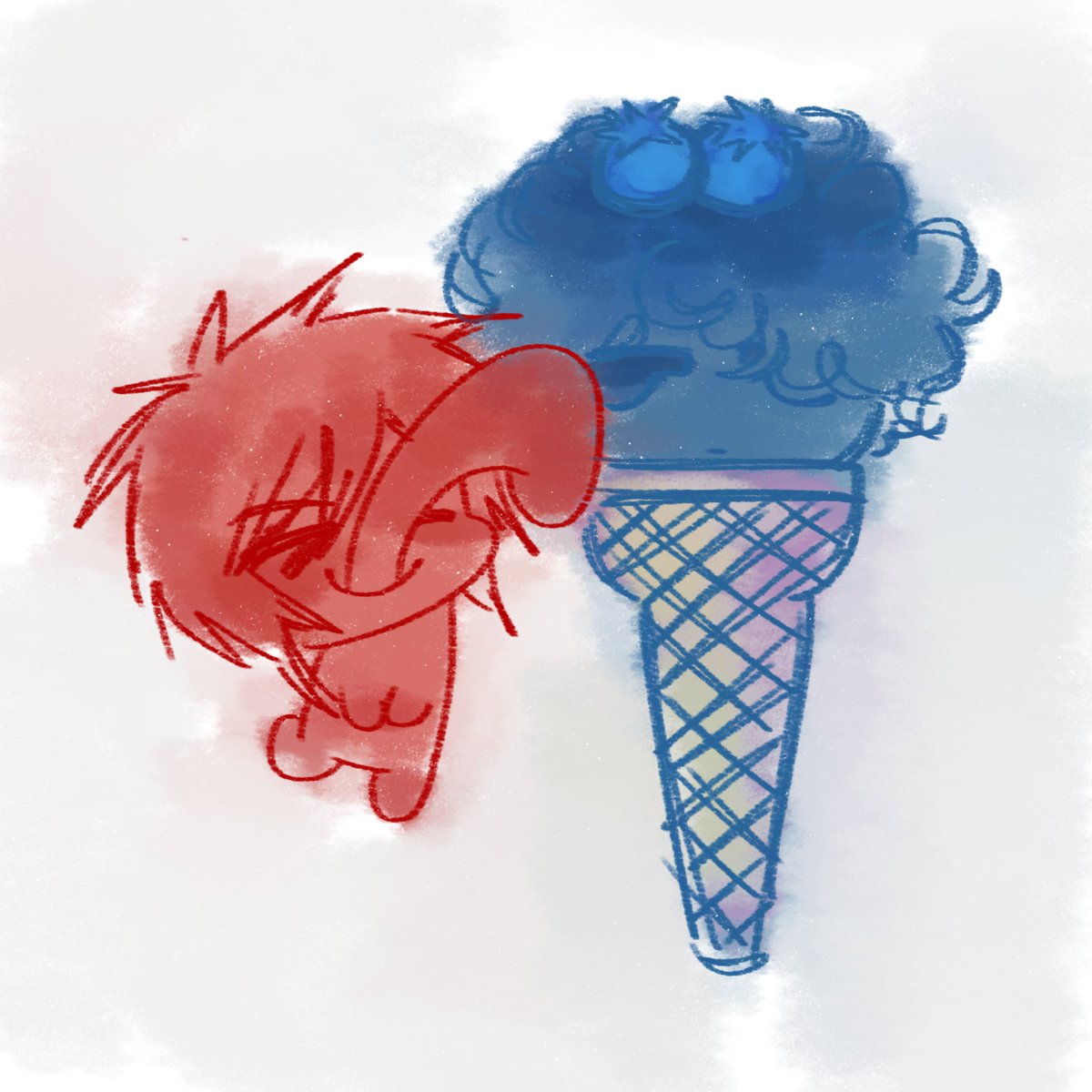 Day 217: Dev is kier's favorite icecream flavor — 🍰

#kieranddev #kieranddevfanart