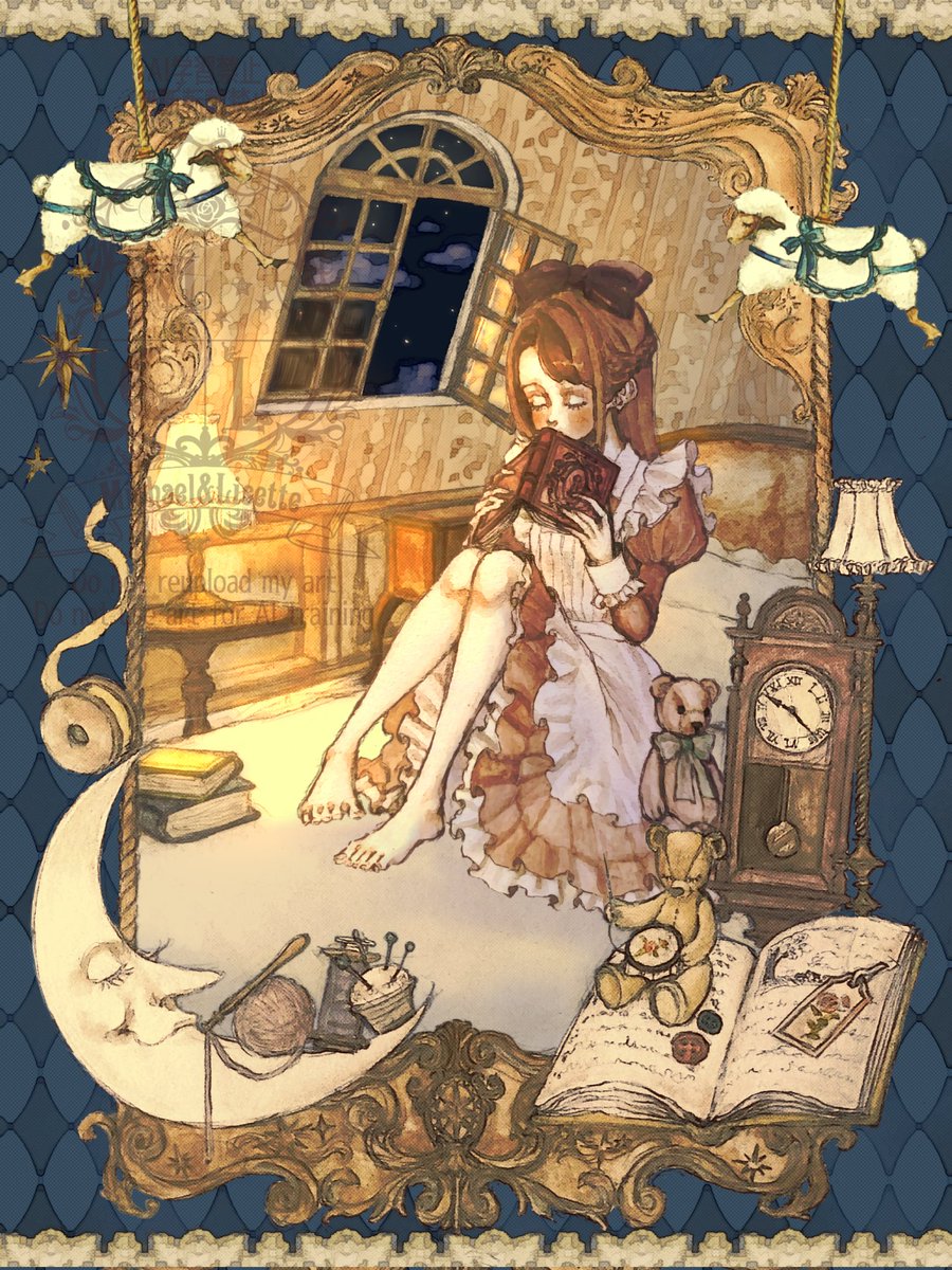 毎日0時に投稿される、おやすみのご挨拶に添えるイラストを大好きな三