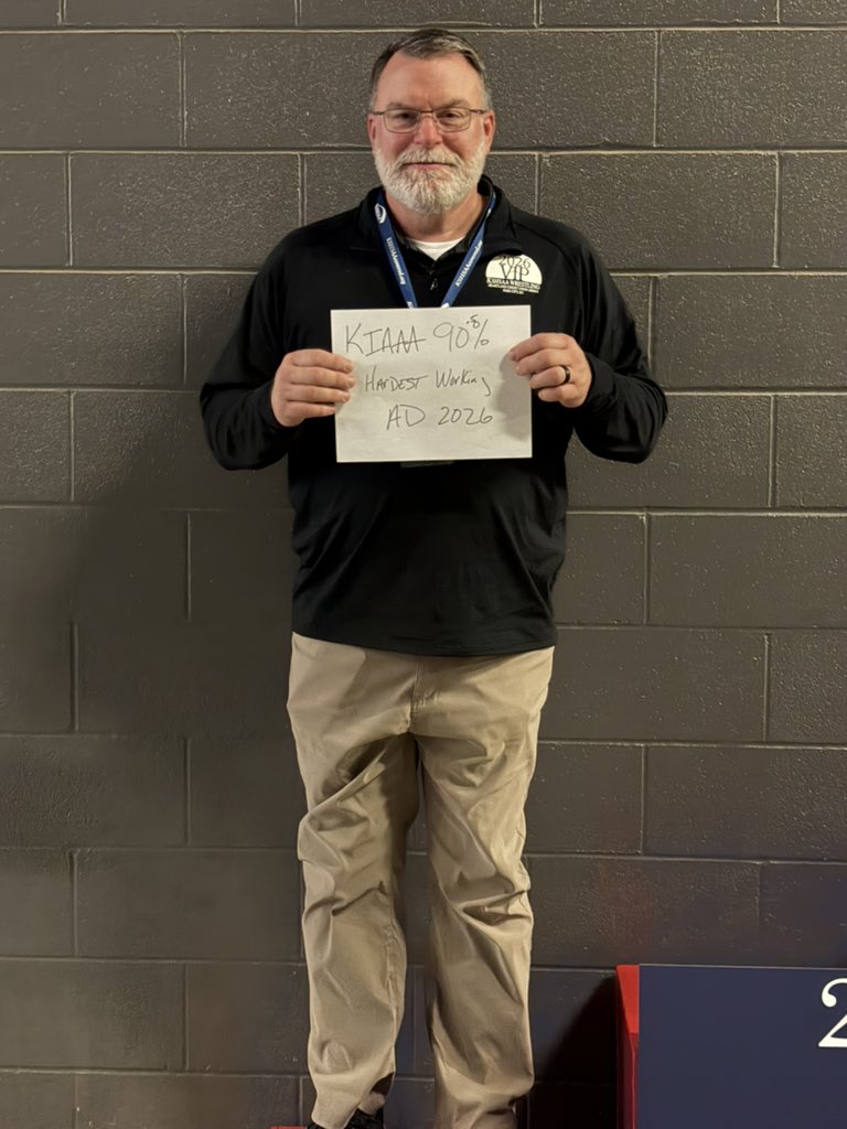 Congratulations to Coach A! KIAAA Hardest Working AD 90.%! <a href="/KSHSAA/">KSHSAA</a>