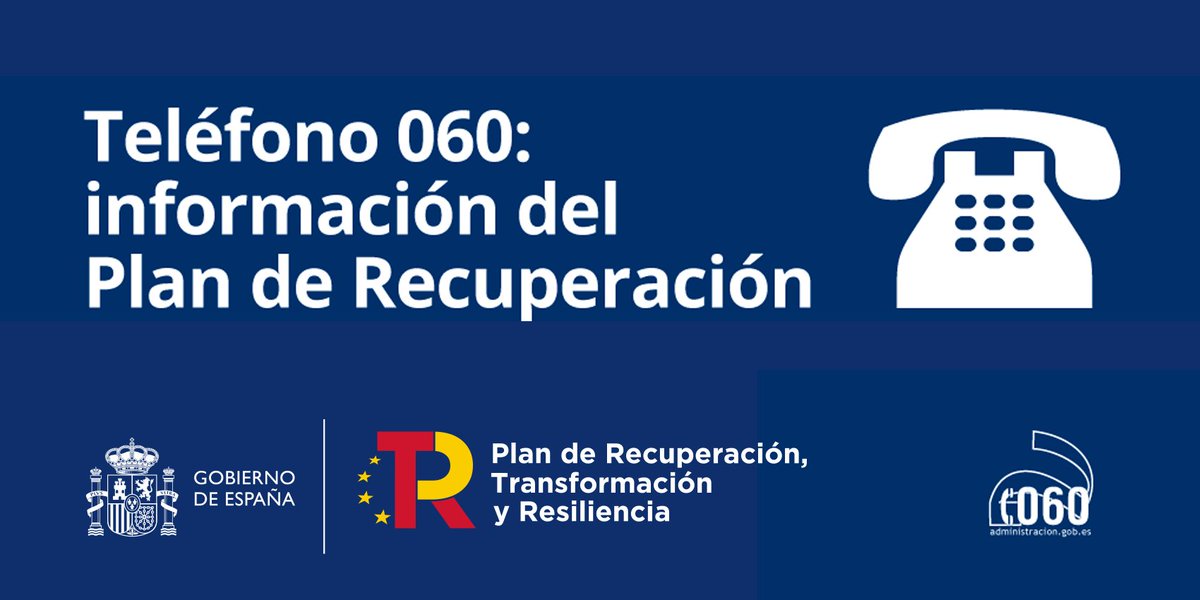 P_Recuperacion's tweet image. ¿Tienes preguntas sobre el #PlanDeRecuperación y las convocatorias de ayudas para #pymes, #autónomos y particulares?

Resuelve tus dudas en el servicio telefónico del @060gobes.

#NextGenerationEU
➡️planderecuperacion.gob.es/060_telefono_p…