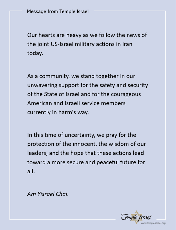 Temple Israel tweet media