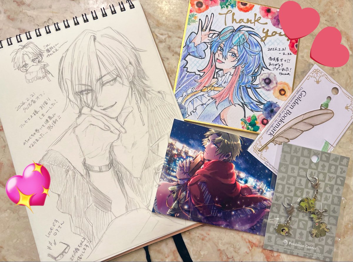 misgmt's tweet photo. 遅ればせながら先週つまさんとくろがみさんとナゴーヤオフしてもらってました❤️‍🔥
見てくださいこの財宝を……エスさんにみおみおに三アレ葉月…うわぁ〜ッすごすぎる‼️‼️‼️宝じゃ…とっても楽しかった本当にありがとうございました…
ついでに画質終わってた共演もﾍﾟﾀ…✌️また遊んで下さいー！！ https://t.co/uxh8hIW1PC