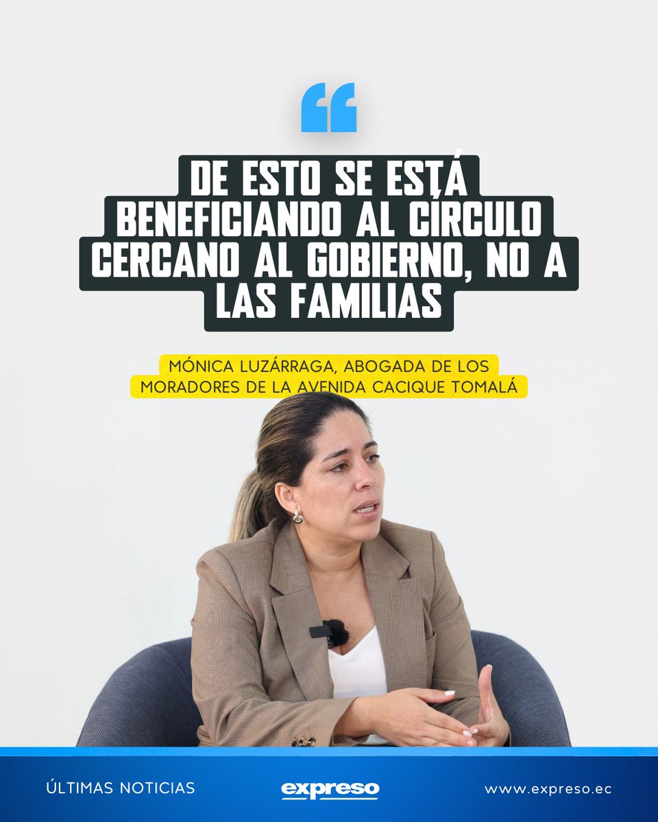 EXPRESO dialoga con la abogada Mónica Luzárraga, quien defiende a los moradores de la avenida Cacique Tomalá, ubicada en el sur de Guayaquil, que serán expropiados por la construcción del tramo 1A del Quinto Puente. 

La entrevista completa 👉 bit.ly/46rwwTW