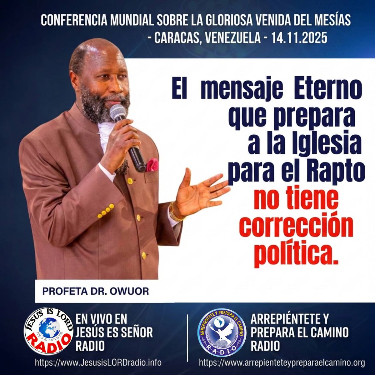 HAPPENING RIGHT NOW

Las Obras de la SALVACIÓN de JUSTICIA irán con usted a la GLORIA 
El SEÑOR los RECONOCERÁ, los RECOMPENSARÁ 
#JesusComingAtRapture