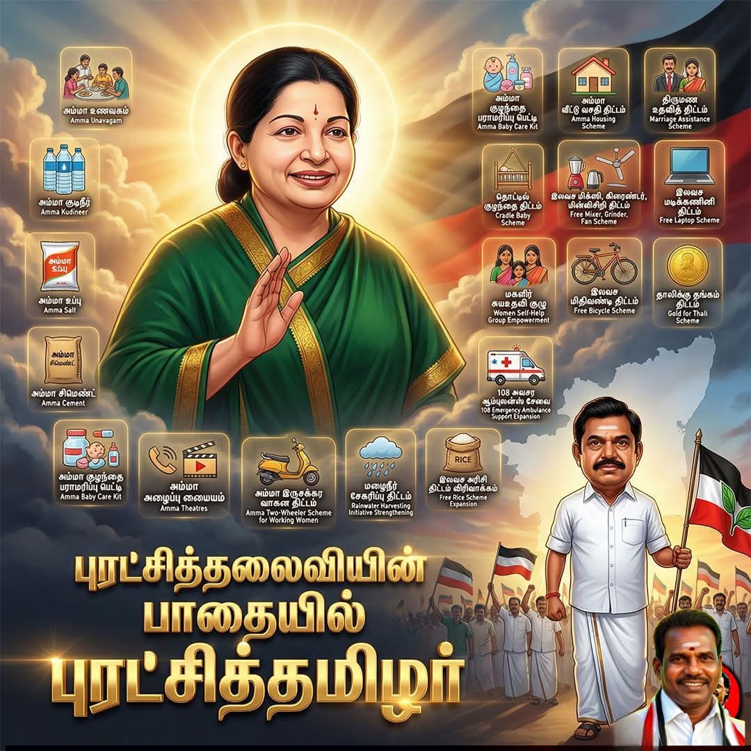 Muru20037's tweet photo. புரட்சித்தலைவியின் பாதையில் புரட்சித்தமிழர் #EPSforTN #AIADMK2026 #AIADMKmanifesto2026 #AIADMKmanifesto #EPSvision #Educationloanwaiver #3subsidycylinder #அதிமுக2026 #அதிமுகதேர்தல்அறிக்கை2026 #அதிமுகதேர்தல்அறிக்கை #கல்விக்கடன்தள்ளுபடி
#3மானியசிலிண்டர் https://t.co/LazNDiSqUd