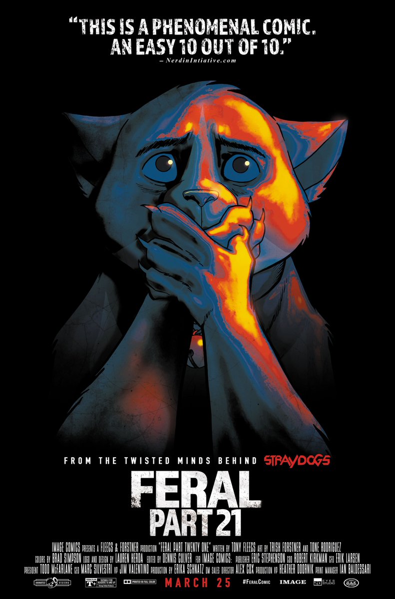 BuzzComics's tweet photo. Preview de Feral #21 par @TonyFleecs, @ToneRodriguez, @TrishForstner et Brad Simpson chez @ImageComics : FOC le 2 mars!! #ImageComics #Comics #Feral #SilentIssue https://t.co/zHC7EKSw7t https://t.co/brY3OWnoJ5