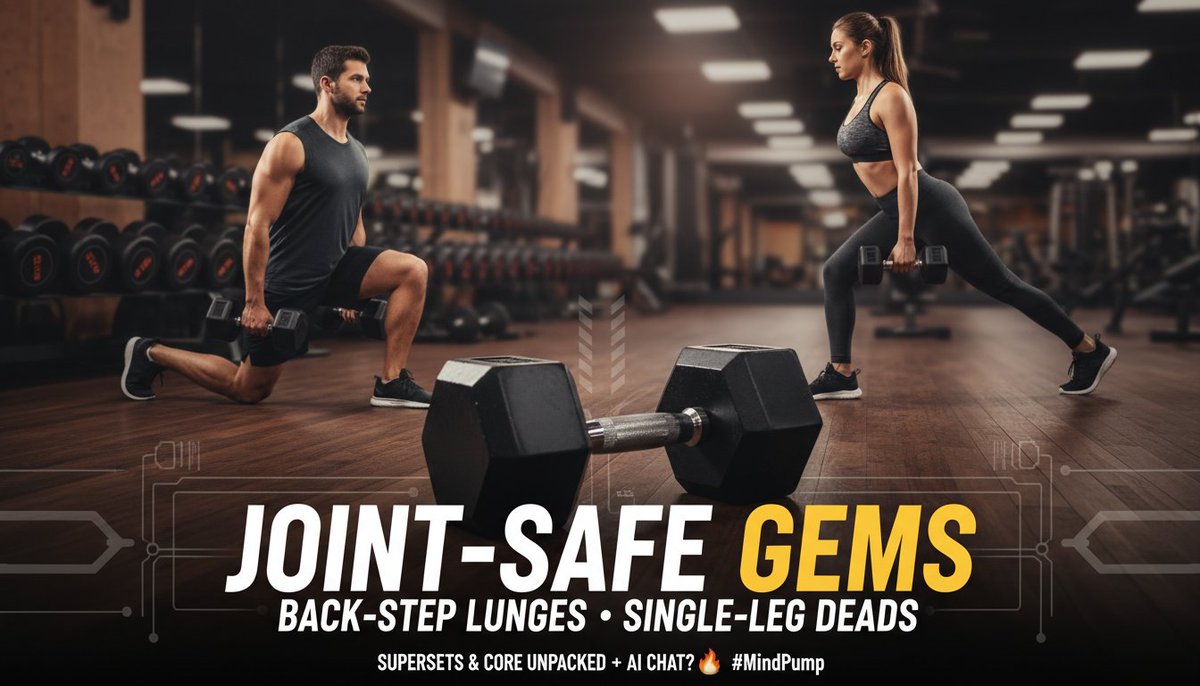 TranscriptedAI's tweet image. Expanding on that dumbbell lineup: Back-step lunges slash knee stress, single-leg deads fire up hips—joint-safe gems for beginners to beasts! Supersets &amp;amp; core finishers unpacked. Dive deeper + AI chat? 💪🔥 #MindPump

transcripted.ai/episode/mindpu…