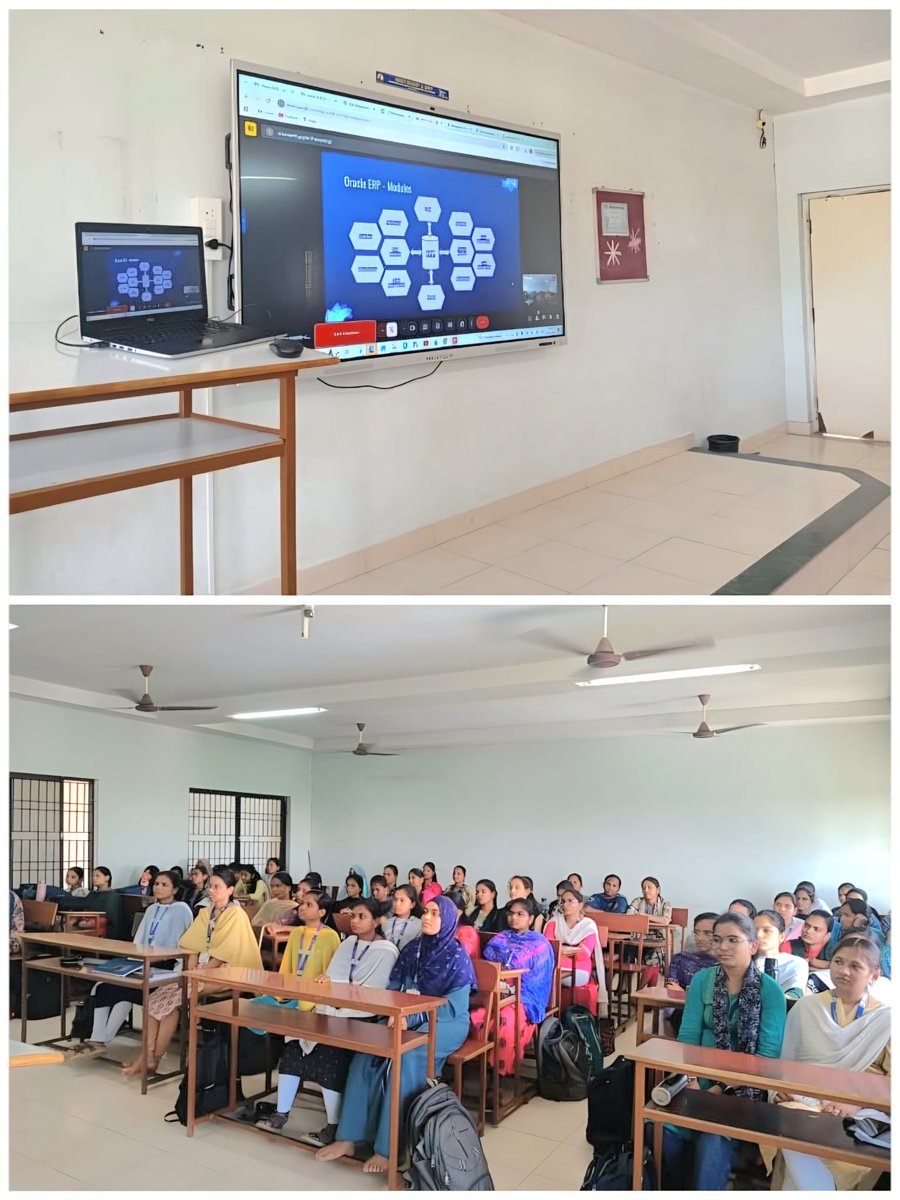 recwofficial's tweet image. Webinar on Oracle ERP successfully organized by ECE Dept. Thanks to Srikanth Gupta Sannithi for sharing valuable insights. II ECE students gained practical knowledge on: - Streamlining business operations with ERP modules.  #OracleERP #RCEW #ECE #WebinarSuccess #Engineering