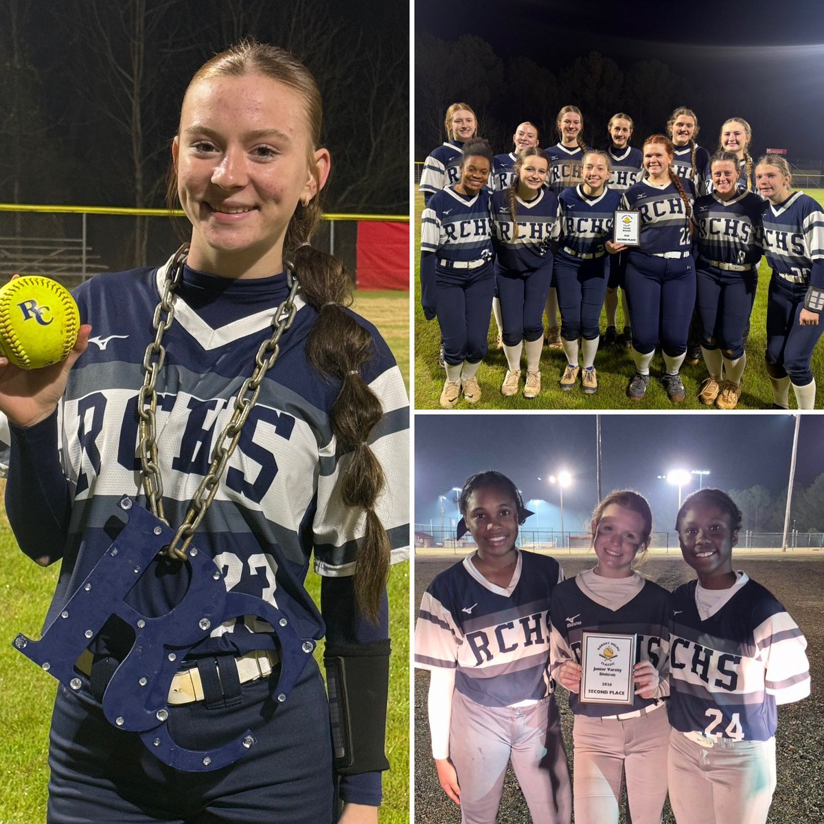RCladytigers's tweet image. Shout out to your Lady Tigers!!

Varsity &amp;amp; JV coming home with 2nd place at the Robert Helms memorial tournament!!  And Kyndahl Huckeba  with her grand slam!  #LetsDoThis #EarnedNotGiven #TeamworkWins #TigerPride