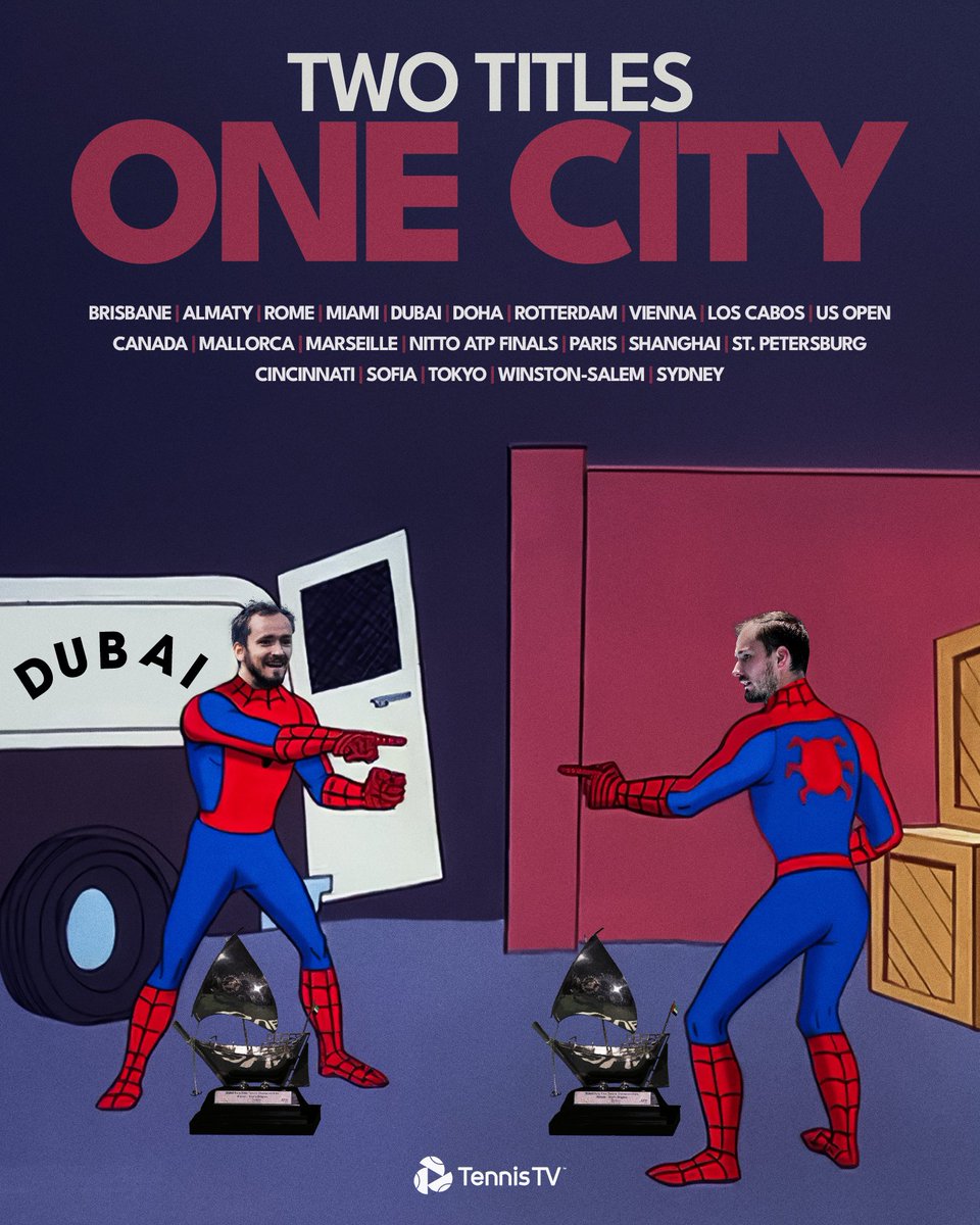 Deux-bai 🏆🏆

<a href="/DaniilMedwed/">Daniil Medvedev</a> with the first repeated title of his career at the #DDFTennis