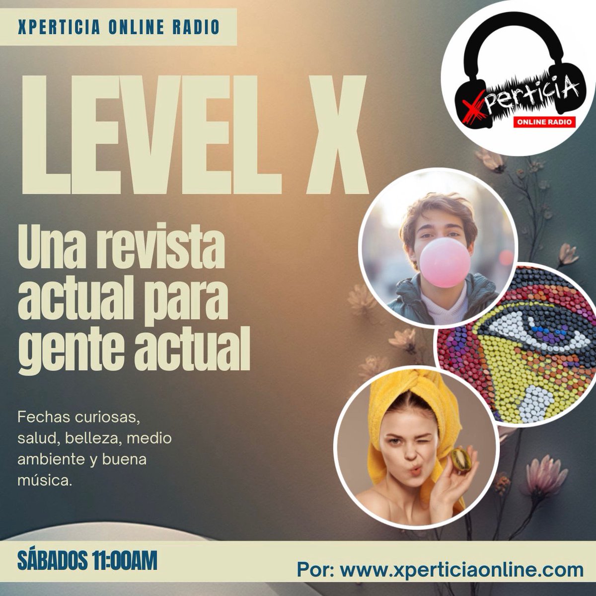XperticiaOnline's tweet image. ▶️ TODOS los SÁBADOS 11:00am (Hora Bolivia) escucha "#LEVELX" 😉 una revista musical. Con: Sonia Paxi. Solo en: xperticiaonline.com 

#XperticiaOnlineRadio
#RevistaRadial #FechasCuriosas #RevistaMusical