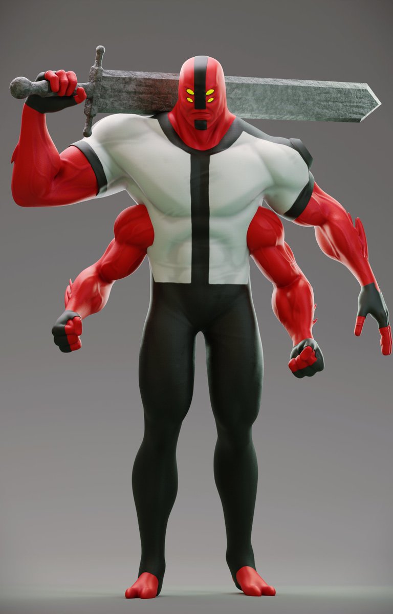 storm18040's tweet photo. Four Arms with a stone sword is the coolest thing.
Fun project I did in my spare time, hope you like it !
#zbrush #blender #3dmodelling #ben10 #ben10art #3dcharacter https://t.co/rc1qeWjKSA