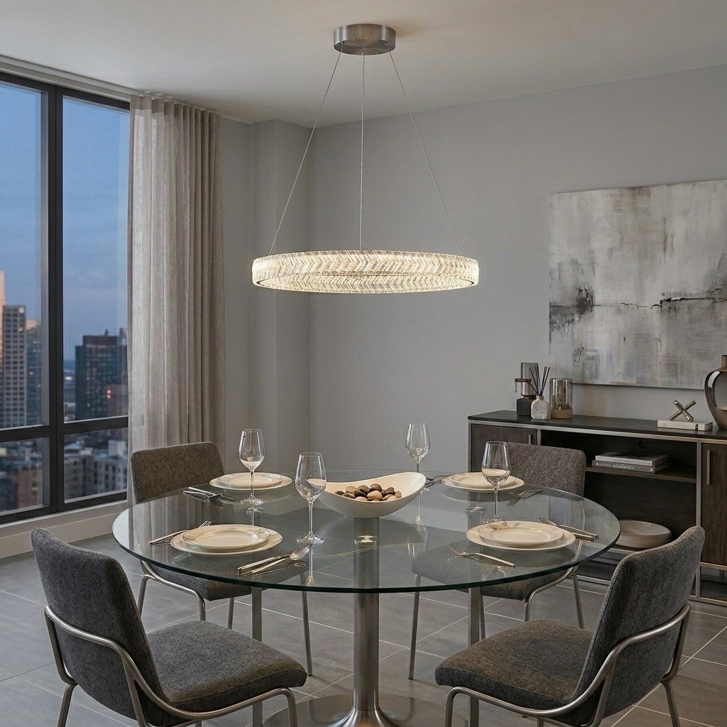 Artcraftlight's tweet photo. ➡️ SWIPE | Which decor do you think suits the Chevron Collection crystal LED better? Grey or brown tones?

#ledchandelier #ledfixture #diningroomchandelier #luxurylighting https://t.co/MDgS9Tw6b3