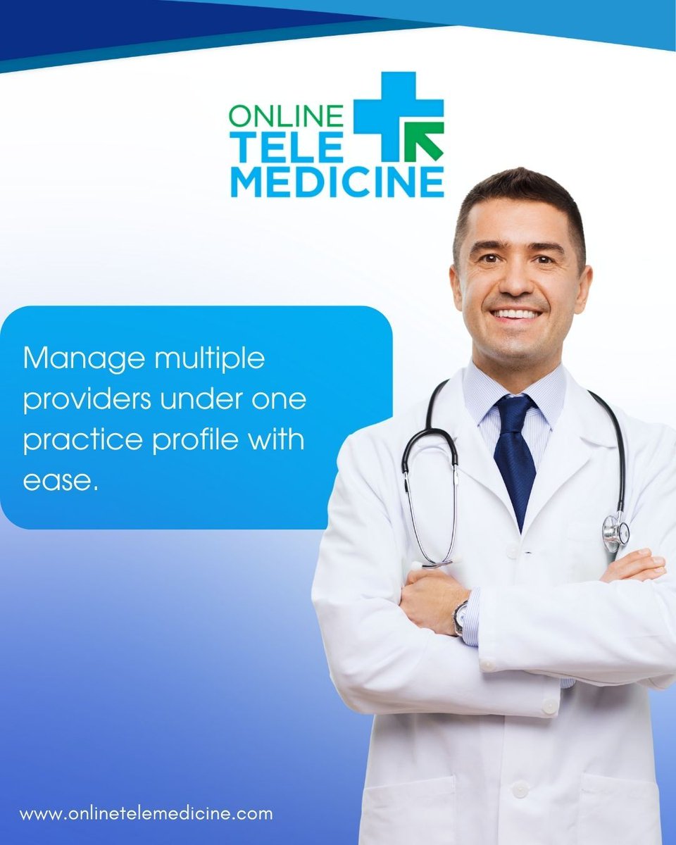 Onlinetelemedi1's tweet image. Streamline your practice. Manage multiple providers under one unified profile and simplify your administrative workflow. 

👉 Manage Your Practice Smarter
🌐 onlinetelemedicine.com

#PracticeManagement #MedicalGroup #HealthcareAdmin #ProviderTools #OnlineTelemedicine #Clinic