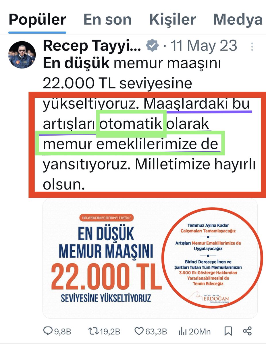 #EmekliMemur un seyyanen ödemesi,
2023 Temmuzdan beri hukuksuzca verilmedi❗️

Memura var, emeklisine yok
ÖYLEMİ❓

NEREDE ANAYASA❓
NEREDE 5434 SAYILI YASA‼️
<a href="/Akparti/">AK Parti</a> <a href="/MHP_Bilgi/">MHP</a> <a href="/memetsimsek/">Mehmet Simsek</a> <a href="/_cevdetyilmaz/">Cevdet Yılmaz</a> <a href="/RTErdogan/">Recep Tayyip Erdoğan</a>
<a href="/tcbestepe/">T.C. Cumhurbaşkanlığı</a>
<a href="/isikhanvedat/">Prof. Dr. Vedat Işıkhan</a>
#MemurEmeklisineAdalet