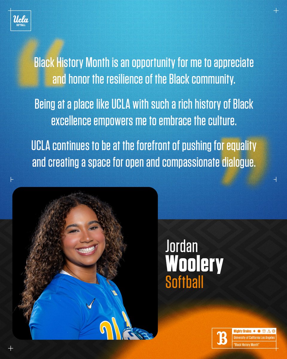 UCLASoftball's tweet photo. #BlackHistoryMonth 🗣️ @jordanwooleryy https://t.co/pFhuZbbvOG