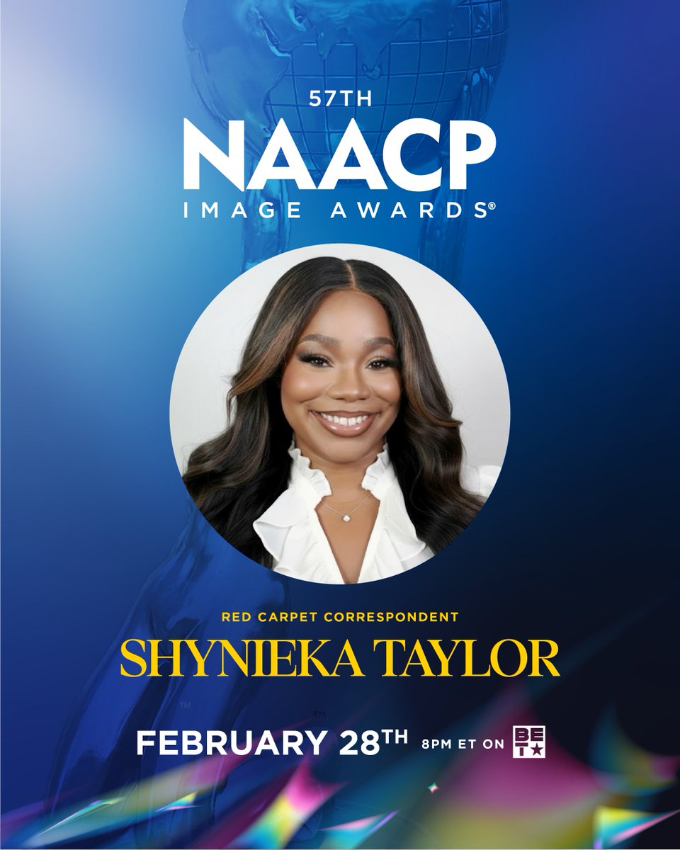 naacpimageaward's tweet photo. A huge night ahead! We’re so excited to have @ShySaidSo joining us as our Red Carpet correspondent!🌟💙 https://t.co/Ro8VItAcbG