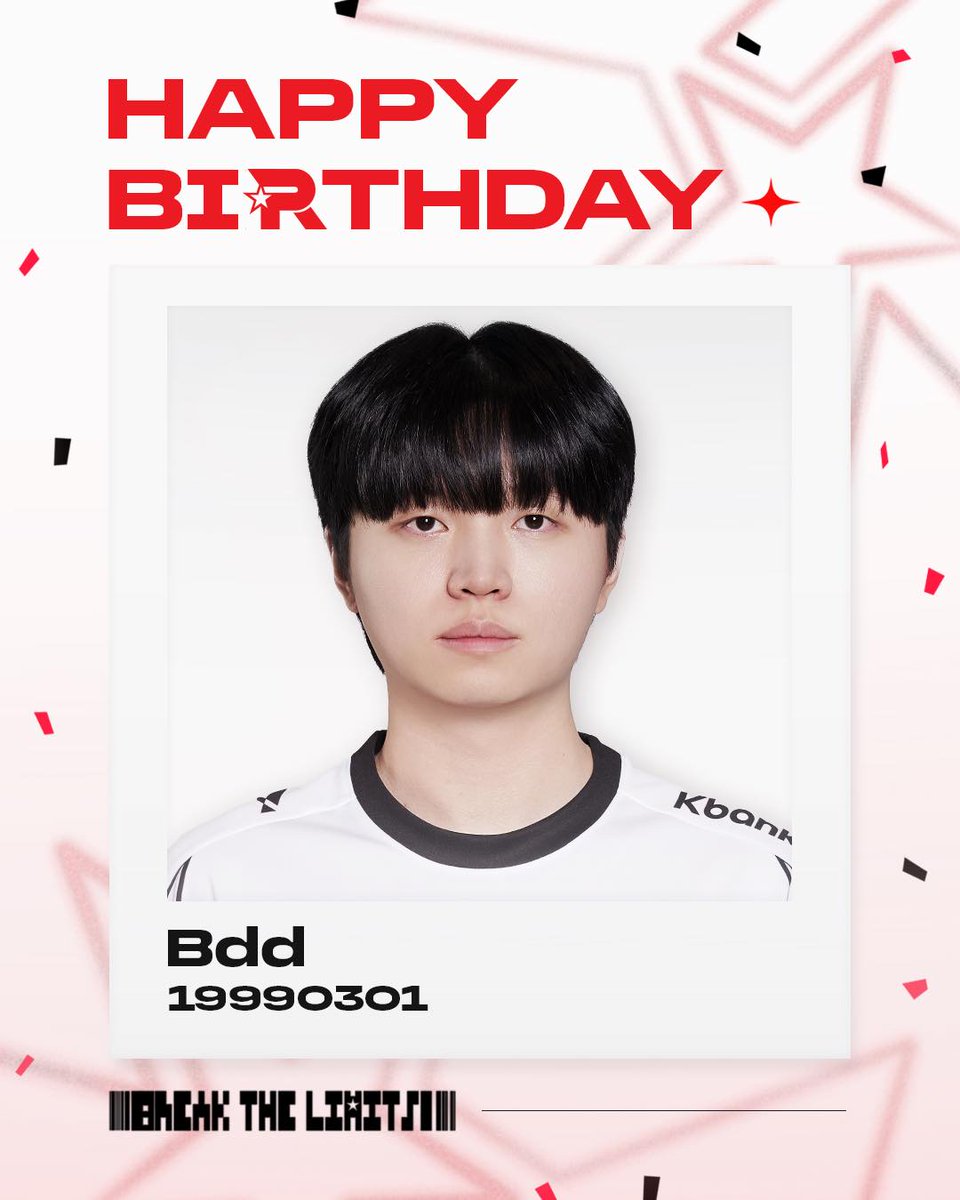 for_kt_victory's tweet photo. 오늘은 kt Rolster의 미드라이너 Bdd 곽보성 선수의 생일입니다.
생일을 진심으로 축하합니다!

Happy Bdd day !! 🎉🎉

출처: kt Rolster IG https://t.co/gNnEakEpka