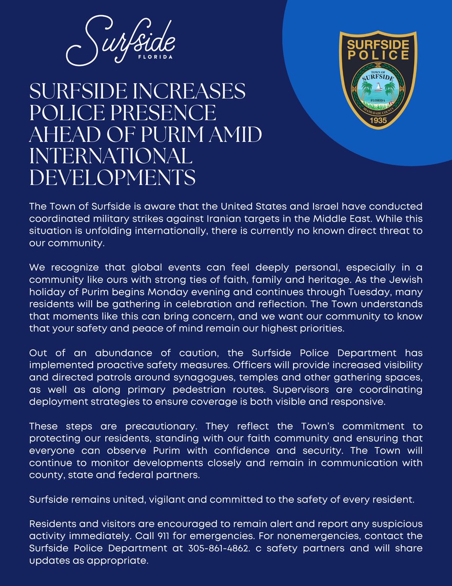 Surfside Police Department tweet media