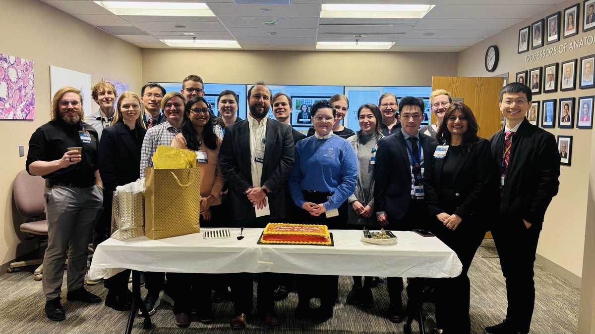 DrChuanChen's tweet photo. Deeply grateful for the leadership and dedication of our Chiefs, Drs. Cannon and Jarshaw, over the past year. @docsaadiya and I are honored to step into this role and serve our incredible group of residents. We love seeing all these smiles and continued growth  @MayoClinicPath ❤️ https://t.co/npkoBiRhx7