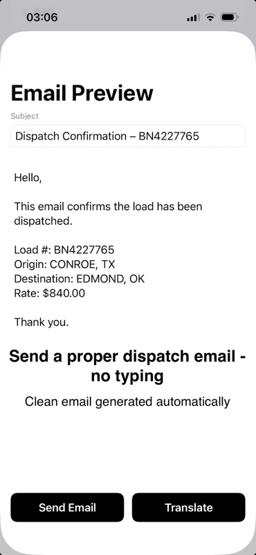 a4o_io's tweet photo. looking for a few carriers to test Carrier Finances v2 by https://t.co/WYSqDHcSaR. 

its a free iPhone app for tracking loads and generating billing emails. built for real-world not dispatch software theory.

if you're running freight and open to trying, DM me. link in reply. https://t.co/a3y25WXqLP