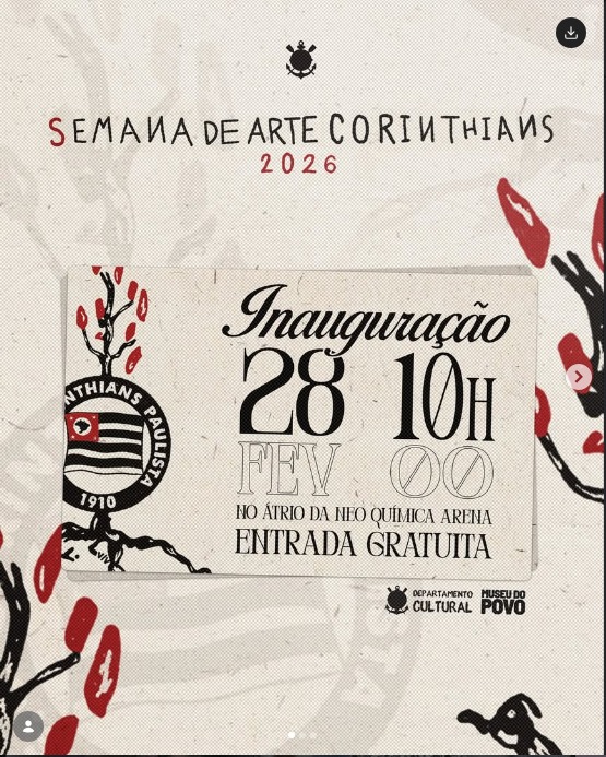 Corintiamo78's tweet image. De tradições e glórias mil
@IDCorinthiana

Exposição:
Semana de Arte Corinthians

👀 Entrada Gratuita.🏴🏳
#idc #corinthians