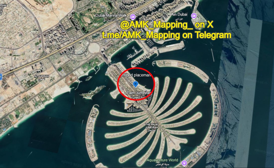 AMK_Mapping_'s tweet photo. The fire is burning at the famous Palm Jumeirah neighbourhood of Dubai.

Coordinates: 25.110391, 55.140636 https://t.co/3cNdRJURpl