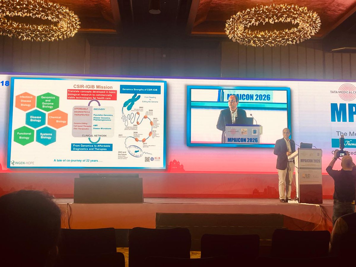 RajeshPandeyLab's tweet photo. "Alternate Transcript Isoforms delineate differential RNA virus infections disease severity and clinical outcomes" - #INGENHOPE work was presented at Molecular Pathology Association of India conference (MPAICON 2026), Kolkata @TMCKolkata @IGIBSocial https://t.co/1F75GuFTqs