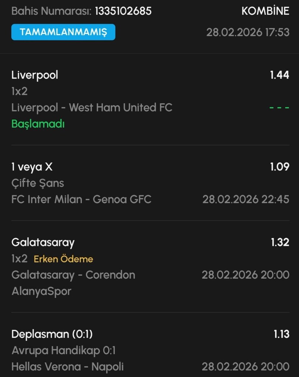 GarfieldBahisci's tweet photo. Bugün ki 6 maçlık kombine kuponumuz hazırdır. 

11.061 TL'ye 42.838 TL veriyor 💪 

#Liverpool kazanır.
#Barcelona kazanır.
#Galatasaray kazanır.
#Napoli yenilmez 
#City yenilmez.
#Inter yenilmez.

#iddaa #bahis #tahmin

#Salah #Yamal #Icardi #Elmas #Haaland #Esposito

#Garfield https://t.co/FZwCQRzZso