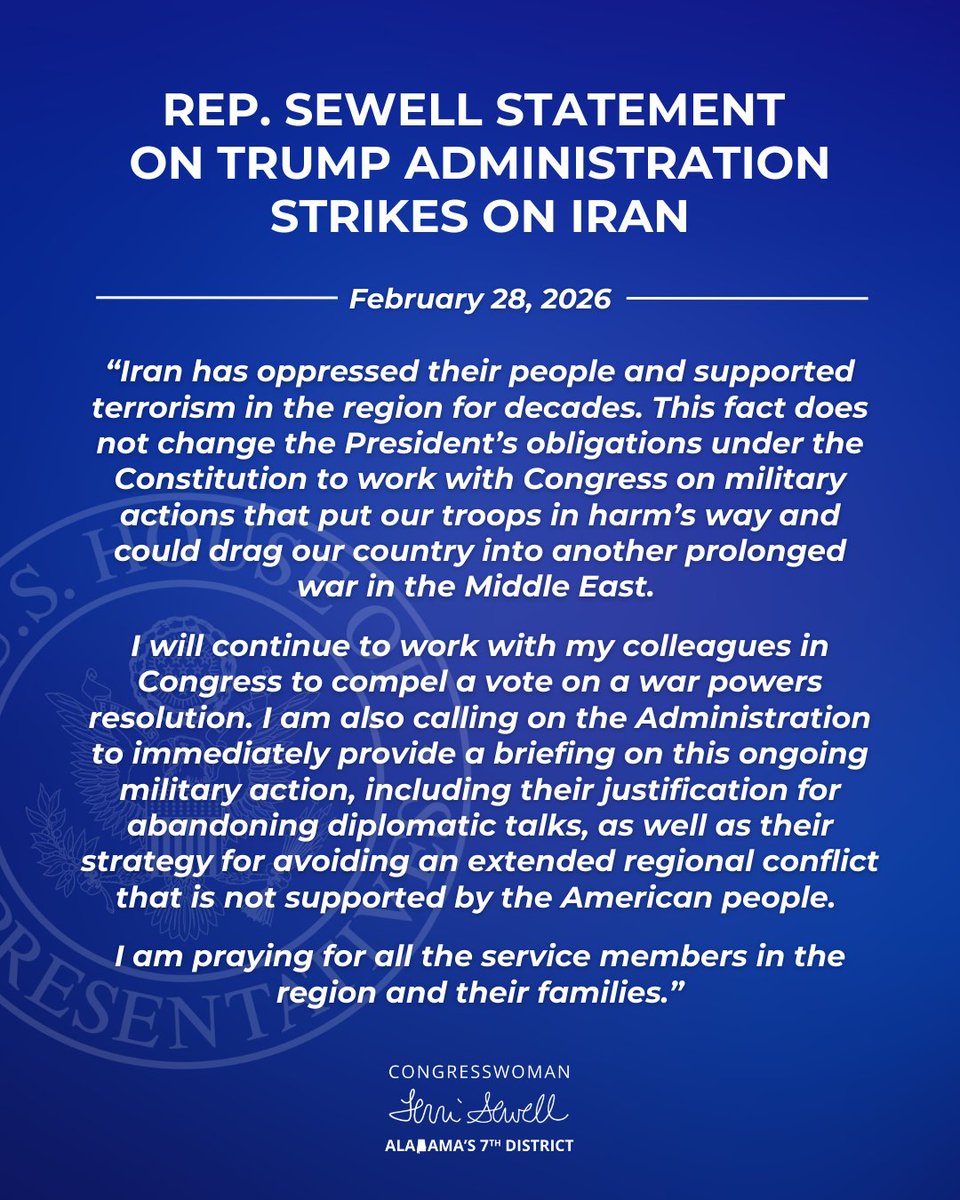 Rep. Terri A. Sewell tweet media