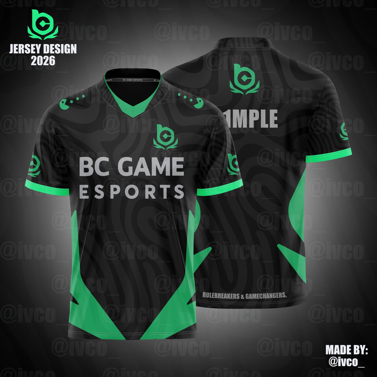 ivco_'s tweet photo. @BCGameEsports Front + back design.
Simple, clean, modern. https://t.co/oK022t8nmg