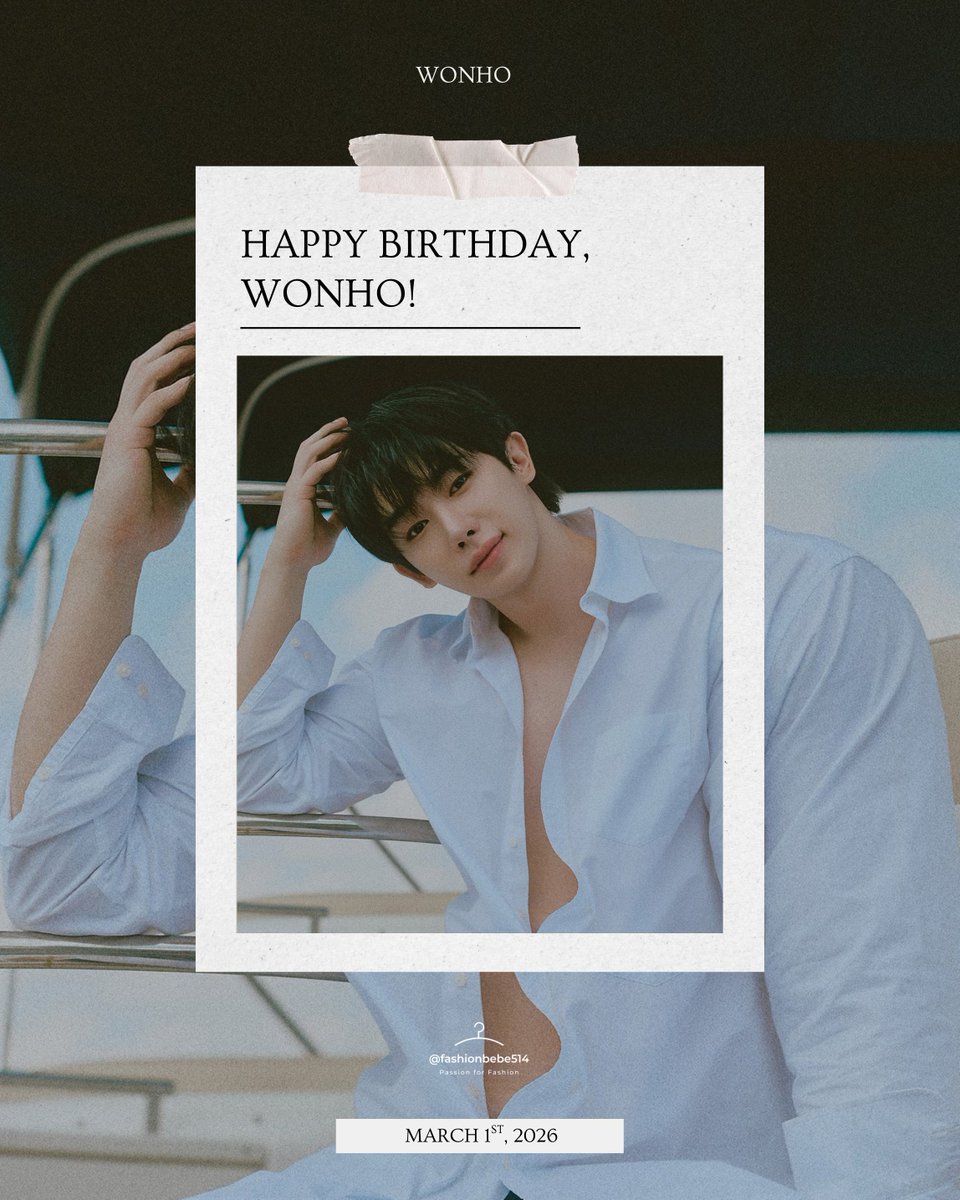 🥳 Our wishes of so much joy, success, laughter, and overall happiness go to our cutest bunny, Wonho! May this year, and all the years ahead, be everything you've always dreamed of!

#Wonho_Fashionbebe #WONHO 
#원호와_3월의첫페이지를_함께해봄