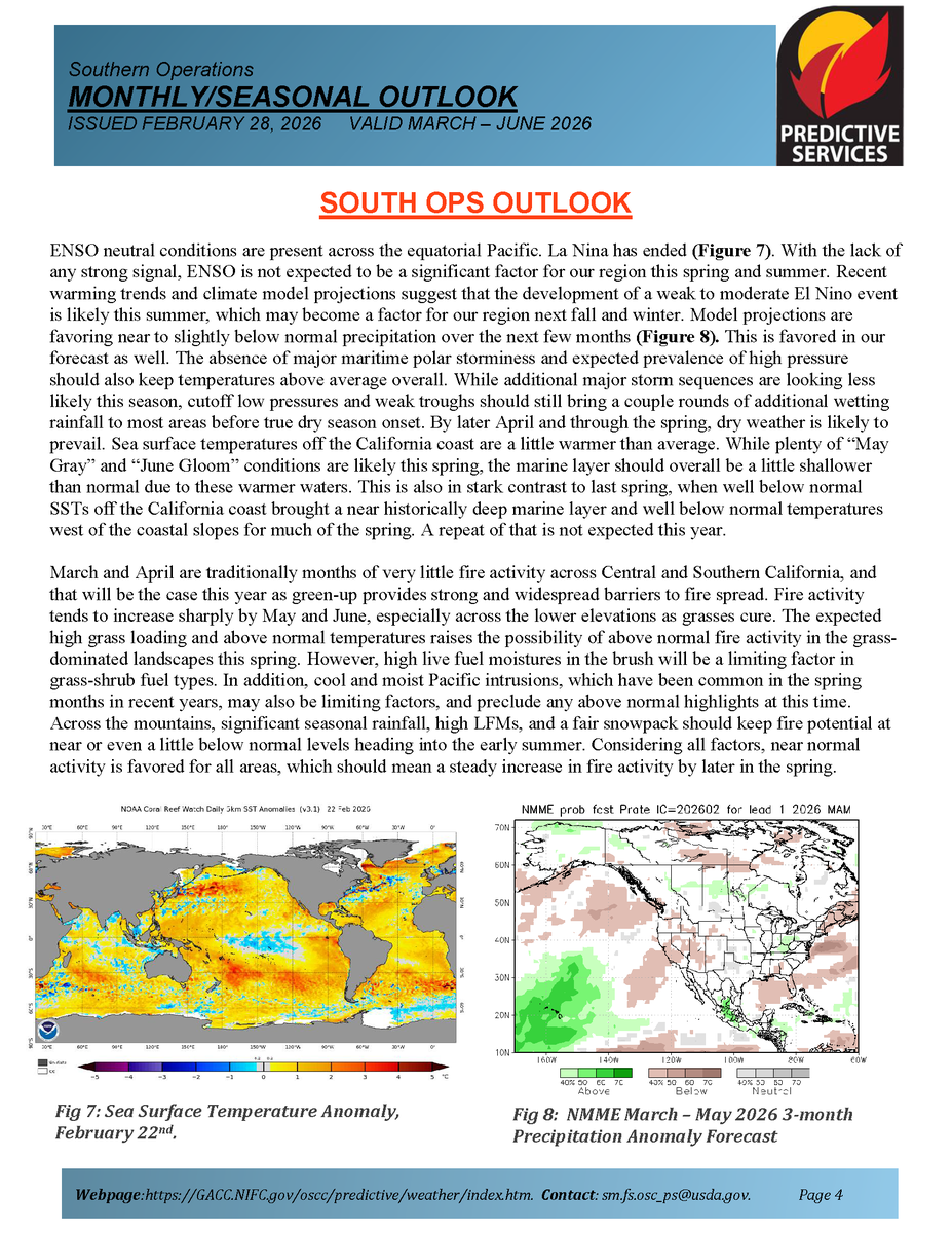 JhawkFire's tweet photo. 2/2 #SouthOpsPredictiveServices March-June_2026 #FireWeather #FireFuels #FireBehavior https://t.co/S61aL2PW9b @NWSLosAngeles @NWSSanDiego @NWSSPC @NWS_IMET_OPS @RichIMET https://t.co/Gds8N7Ho1g