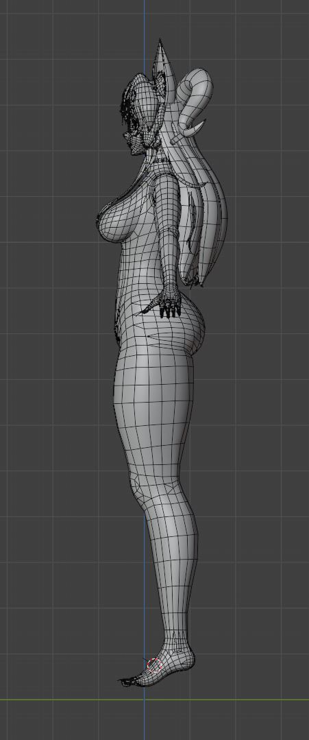 MSX312's tweet photo. Update 5: I have finished both the hands and feet meaning the basic body is complete. Next will be moving onto the tail and wings for this amalgamation. 

#blender #3dmodelling #amalgafanart https://t.co/02L0SammKV