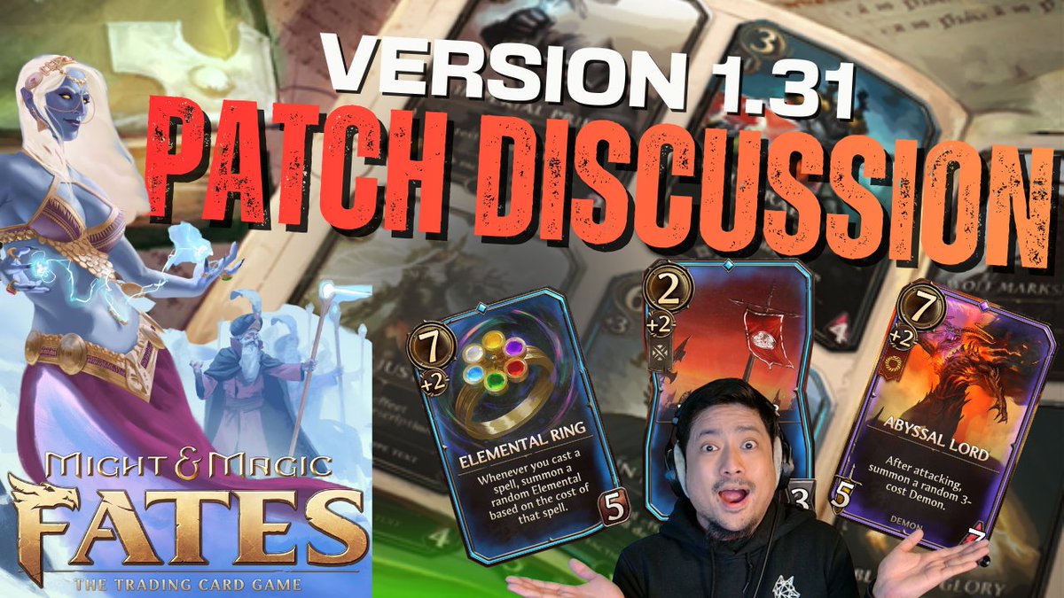So many Nerfs and Buffs!

Check out my discussion of the Version 1.31 of <a href="/MightMagicFates/">Might & Magic Fates TCG</a> 

Spoiler Alert: Abyssal Lord is definitely a good card now.

Vid link ⏬